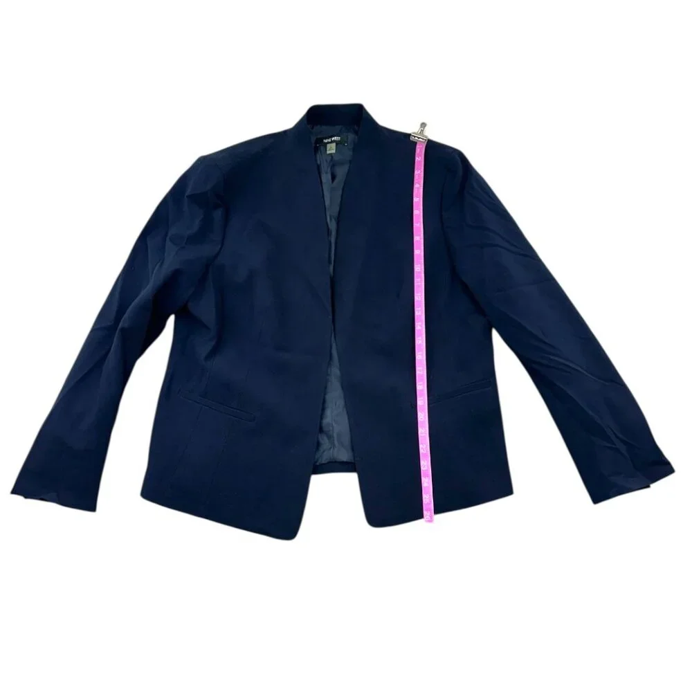 Nine‎ West Open Front Navy Blazer